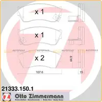 Zimmermann Bremsbel&auml;ge Bremsbelagsatz SUBARU Justy III SUZUKI Swift I II vorne