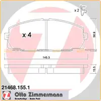ZIMMERMANN Bremsbel&auml;ge Bremsbelagsatz f&uuml;r Ford Transit Tourneo ab 08.1998 vorne