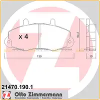 ZIMMERMANN Bremsbel&auml;ge Bremsbelagsatz f&uuml;r Ford Transit / Transit Tourneo vorne