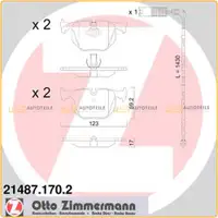 ZIMMERMANN Bremsbel&auml;ge Bremskl&ouml;tze + Wako f&uuml;r BMW E46 M3 Z4 E85 E86 Z4M hinten