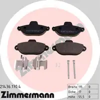 ZIMMERMANN Bremsbel&auml;ge Bremskl&ouml;tze f&uuml;r Fiat 500 C 312 Panda Punto Seicento vorne