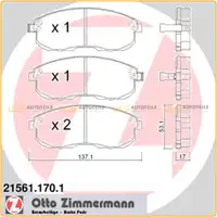 ZIMMERMANN Bremsbel&auml;ge Bremsbelagsatz f&uuml;r Nissan 200SX Maxima II QX Pulsar vorne