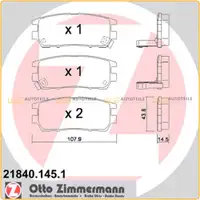 ZIMMERMANN Bremsbel&auml;ge Bremskl&ouml;tze f&uuml;r Mitsubishi L400 Lancer V Pajero II hinten