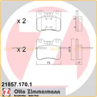 ZIMMERMANN Bremsbel&auml;ge Bremskl&ouml;tze Citroen Saxo f&uuml;r Peugeot 106 II 3-Loch vorne