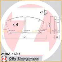 ZIMMERMANN Bremsbel&auml;ge Bremsbelagsatz f&uuml;r Toyota Avensis (T19 T22) MR 2 II vorne