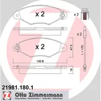 ZIMMERMANN Bremsbel&auml;ge Bremskl&ouml;tze + Wako f&uuml;r Nissan Kubistar Renault Kangoo vorn