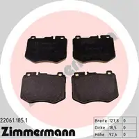 ZIMMERMANN Bremsbel&auml;ge + Warnkontaktkabel MERCEDES W205 W213 GLC X253 C253 vorne