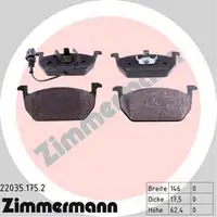 ZIMMERMANN Bremsscheiben + Bel&auml;ge AUDI A3 8V SEAT Leon SKODA Octavia VW Golf 7 vorne