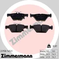 Zimmermann Bremsbel&auml;ge Bremskl&ouml;tze SUBARU Legacy VI Levorg Outback (BS) hinten