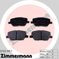 ZIMMERMANN Bremsbel&auml;ge f&uuml;r FIAT 500X (334_) bis 12.215 JEEP RENEGADE (BU) vorne