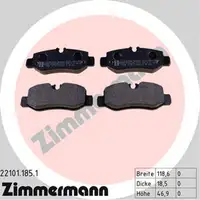 ZIMMERMANN Bremsbel&auml;ge Bremskl&ouml;tze + Wako MERCEDES V-KLASSE VITO W447 hinten