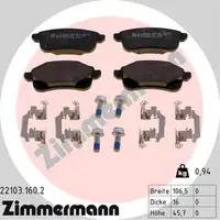 ZIMMERMANN Bremsscheiben + Radlager Satz + Bremsbel&auml;ge RENAULT TALISMAN hinten