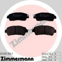 ZIMMERMANN Bremsen Bremsscheiben + Bel&auml;ge f&uuml;r MAZDA 2 (DL DJ) ab 11.2014 vorne