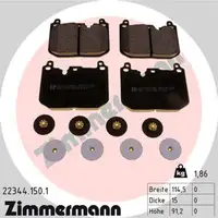 ZIMMERMANN Bremsbel&auml;ge + Warnkontaktkabel MINI F55 F56 CABRIO F57 17 Zoll vorne