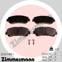 ZIMMERMANN Bremsen Bremsscheiben + Bremsbel&auml;ge RENAULT MEGANE IV TALISMAN vorne