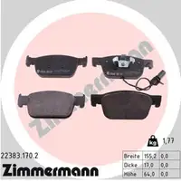 Zimmermann SPORT Bremsscheiben + Bel&auml;ge + Wako f&uuml;r AUDI A4 (8W B9) A5 (F5) vorne