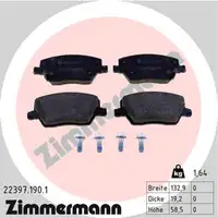 ZIMMERMANN Bremsbel&auml;ge + Wako FIAT TIPO (356_ 357_) 1.4 1.6 1.3 D 1.6 D vorne