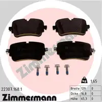 Zimmermann SPORT Bremsscheiben Bel&auml;ge Wako AUDI Q7 (4MB) 1KQ,1KU,1KW,1KD hinten