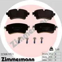 ZIMMERMANN Bremsscheiben + Bremsbel&auml;ge + Wako AUDI Q7 (4MB) PR-2ED,2EE hinten