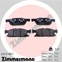 ZIMMERMANN Bremsscheiben + Bel&auml;ge FORD USA EDGE FORD GALAXY S-MAX 17 Zoll vorne