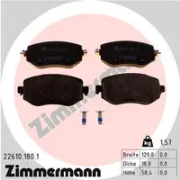 ZIMMERMANN Bremsbel&auml;ge RENAULT MEGANE IV 1.2/1.3 TCe + 1.6 16V + 1.5 dCi vorne