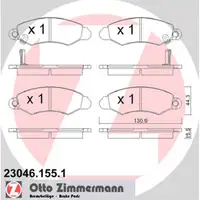 Zimmermann Bremsbel&auml;ge f&uuml;r SUBARU Justy II 1.3 SUZUKI Swift II 1.0 1.3 vorne