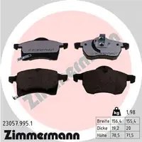 ZIMMERMANN rd:z Bremsbel&auml;ge Bremskl&ouml;tze f&uuml;r OPEL ASTRA G ZAFIRA A mit ABS vorne