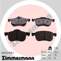 ZIMMERMANN rd:z Bremsbel&auml;ge VOLVO S60 I S80 I V70 I II XC70 CROSS COUNTRY vorne