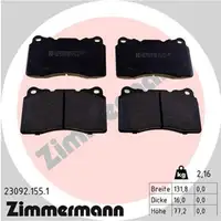 ZIMMERMANN Bremsbel&auml;ge RENAULT MEGANE 3 2.0 R.S. VOLVO S60 1 V70 2 R 2,5 T vorne