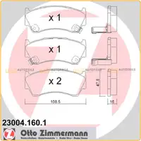 ZIMMERMANN Bremsbel&auml;ge Bremskl&ouml;tze f&uuml;r Nissan Almera I (N15) bis 05.1998 vorne