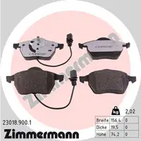 ZIMMERMANN rd:z Bremsbel&auml;ge + Wako AUDI A4 A6 SEAT EXEO SKODA VW PASSAT vorne