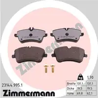 ZIMMERMANN rd:z Bremsbel&auml;ge MERCEDES C-KLASSE W203 CLK C209 A209 SLK R171 vorne