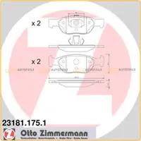 ZIMMERMANN Bremsbel&auml;ge Bremskl&ouml;tze f&uuml;r Fiat Punto (176 188) Lancia Y (840A) vorne