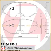 ZIMMERMANN Bremsbel&auml;ge Bremskl&ouml;tze Infinit I30J30 M30 Q45 f&uuml;r Nissan Maxima vorne