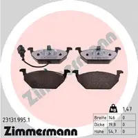 ZIMMERMANN rd:z Bremsbel&auml;ge + Wako AUDI A3 8P SEAT SKODA VW GOLF 4 5 6 7 vorne