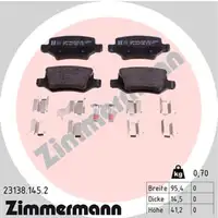 ZIMMERMANN Bremsbel&auml;ge Bremsbelagsatz Mercedes W168 W169 W245 Vaneo 414 hinten