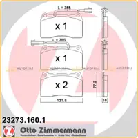ZIMMERMANN Bremsbel&auml;ge Bremsbelagsatz + Wako Alfa Romeo 156 (932) GT (937) vorne