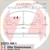 ZIMMERMANN Bremsbel&auml;ge Bremsbelagsatz + Wako Citroen C5 I DC DE II RC RE vorne