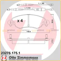 ZIMMERMANN Bremsbel&auml;ge Bremsbelagsatz + Wako Citroen C5 I (DC) II (RC) vorne