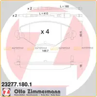 ZIMMERMANN Bremsen Kit SPORT Bremsscheiben + Bel&auml;ge + Wako Citroen C5 I II vorne