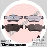 ZIMMERMANN rd:z Bremsbel&auml;ge Bremskl&ouml;tze f&uuml;r BMW 3er E36 E46 Z3 E36 vorne