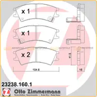 ZIMMERMANN Bremsbel&auml;ge Bremsbelagsatz f&uuml;r Hyundai Atos (MX) 0.8i 1.0i 1.1i vorne