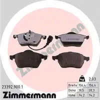 ZIMMERMANN rd:z Bremsbel&auml;ge + Wako AUDI A3 8L SEAT SKODA VW GOLF 4 POLO 9N vorne