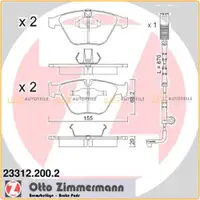 ZIMMERMANN Bremsbel&auml;ge Bremskl&ouml;tze + Wako f&uuml;r BMW 5er E60 E61 6er E63 E64 vorne