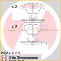 ZIMMERMANN Bremsbel&auml;ge Bremskl&ouml;tze f&uuml;r BMW E82 1M E93 E92 M3 5er E60 E61 vorne