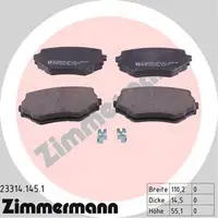 ZIMMERMANN Bremsbel&auml;ge + Wako SUZUKI GRAND VITARA I (FT) VITARA (ET, TA) vorne