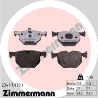 ZIMMERMANN rd:z Bremsbel&auml;ge f&uuml;r BMW 7er E65 E66 E67 730i 735i 730d 740d hinten