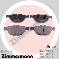 ZIMMERMANN Bremsbel&auml;ge Bremskl&ouml;tze + Wako f&uuml;r BMW X5 E53 4.4i 4.6is 4.8is vorne