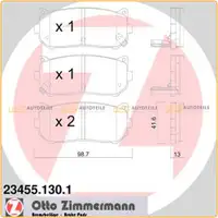 ZIMMERMANN Bremsbel&auml;ge Bremsbelagsatz f&uuml;r Kia Carens I II Clarus Shuma hinten