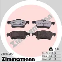 ZIMMERMANN rd:z Bremsbel&auml;ge NISSAN PRIMERA P12 RENAULT ESPACE 4 LAGUNA 2 hinten